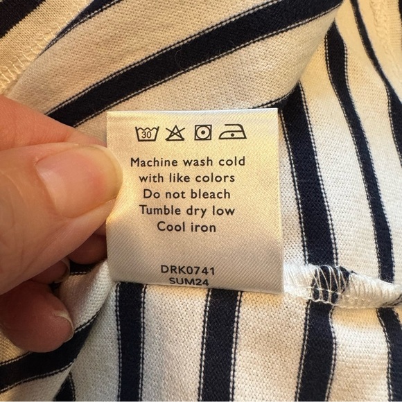 Draper James White and Navy Striped Sleeveless Dress - Picture 6 of 6